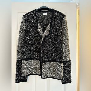 Vince Black and Gray Textured Blazer